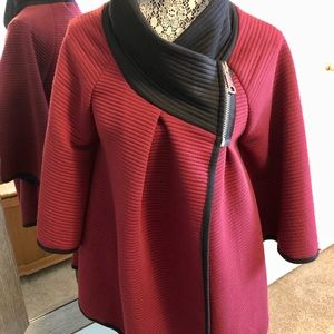 Papillon Jacket/ Cape with Batwing Sleeves Double Breasted with Zip up so Cute